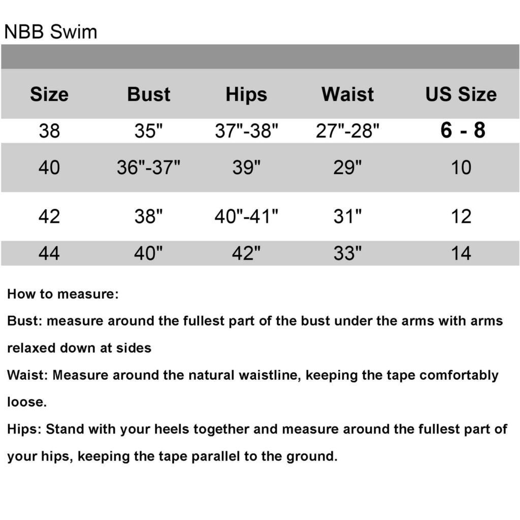 Swimsuit Top Size Chart