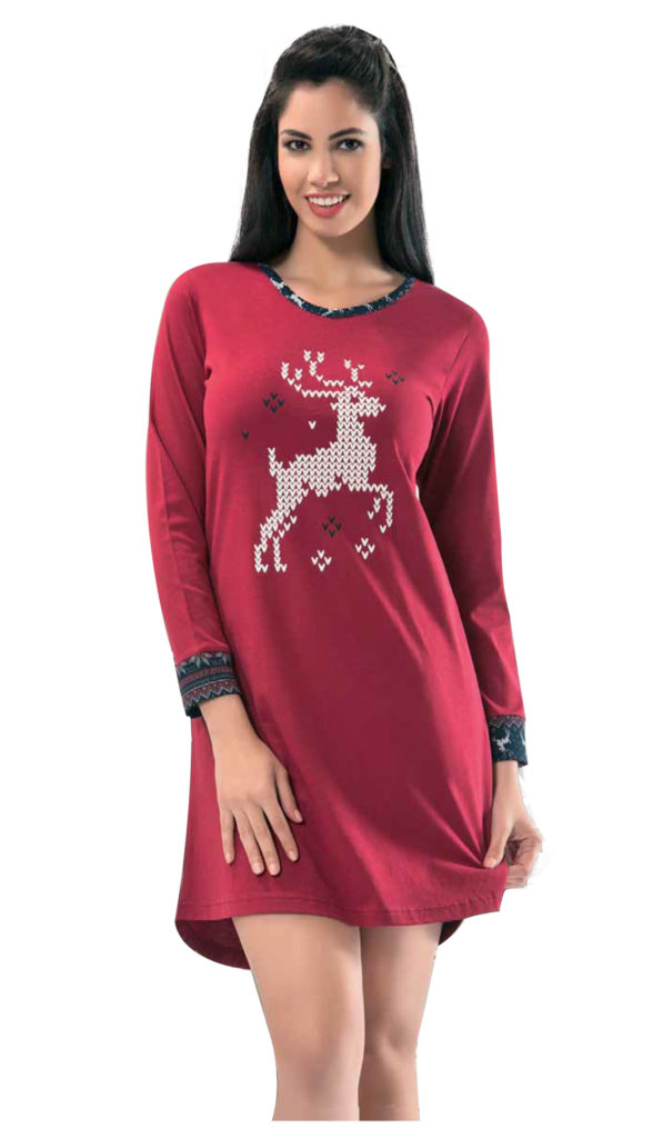 NBB Lingerie Women's Cotton Christmas Adult Holiday Nightgown